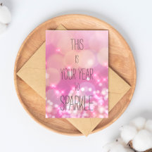 Das ist Ihr Jahr zum Sparkle - Pink Bokeh Geburtst