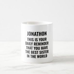 Das ist Ihre Erinnerung, die sich durch ihre Schwi Kaffeetasse