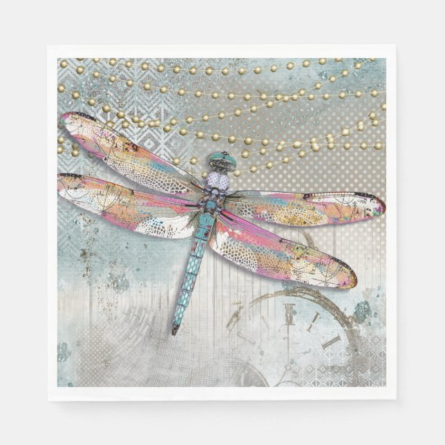 Das ist Ihre Zeit Dragonfly Napkin Serviette (Vorderseite)