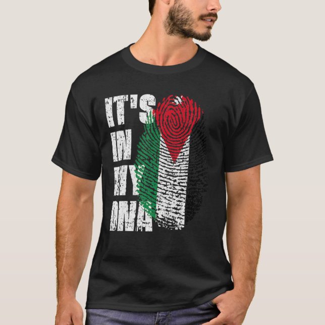 Das ist in meiner DNA-Jordan-Flagge jordanisch T-Shirt (Vorderseite)