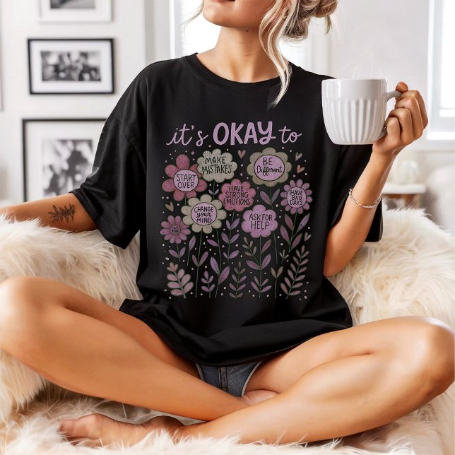 Das ist in Ordnung für Boho Floral T-Shirt (Von Creator hochgeladen)