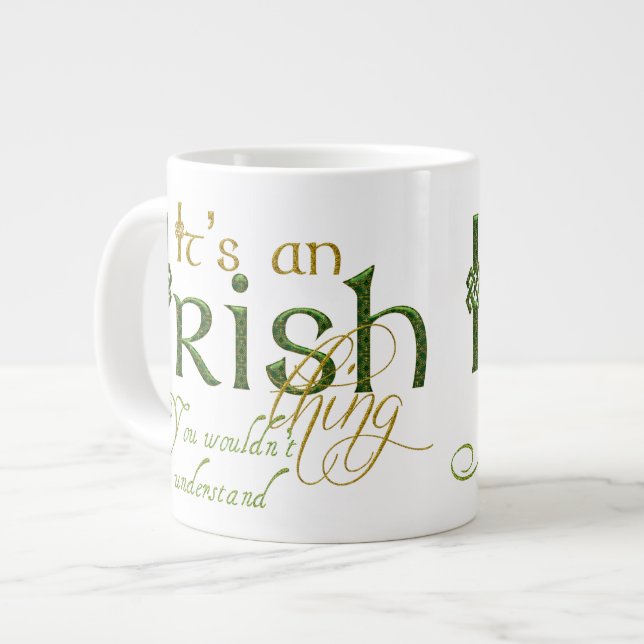 Das ist irisch Jumbo-Tasse (Vorderseite Links)