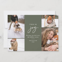 Das ist Joy Green Minimalistisches Multi-Foto Feiertagskarte