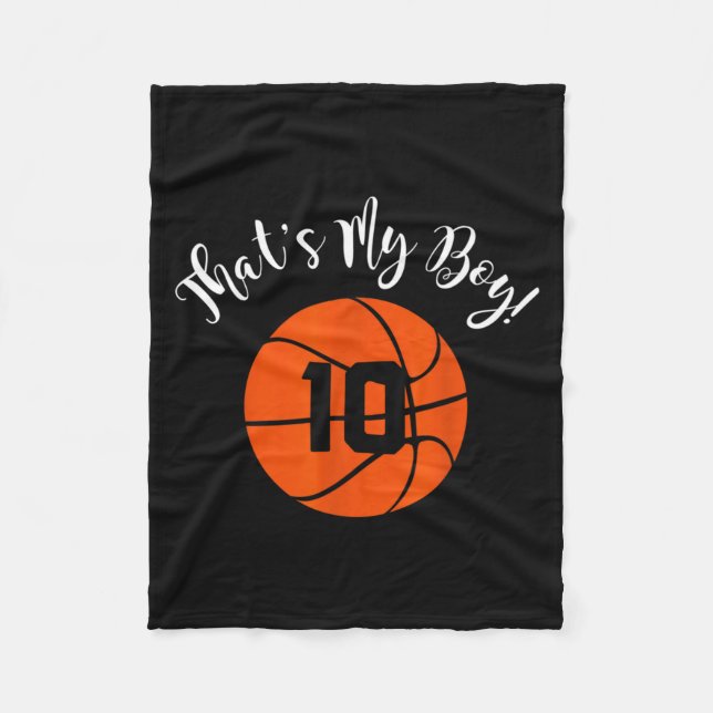 Das ist Junge 10 Basketballspieler Mama oder Papa  Fleecedecke (Vorderseite)