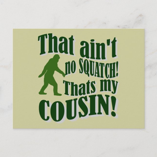 Das ist kein Platz, das ist mein Cousin! Postkarte (Vorderseite)