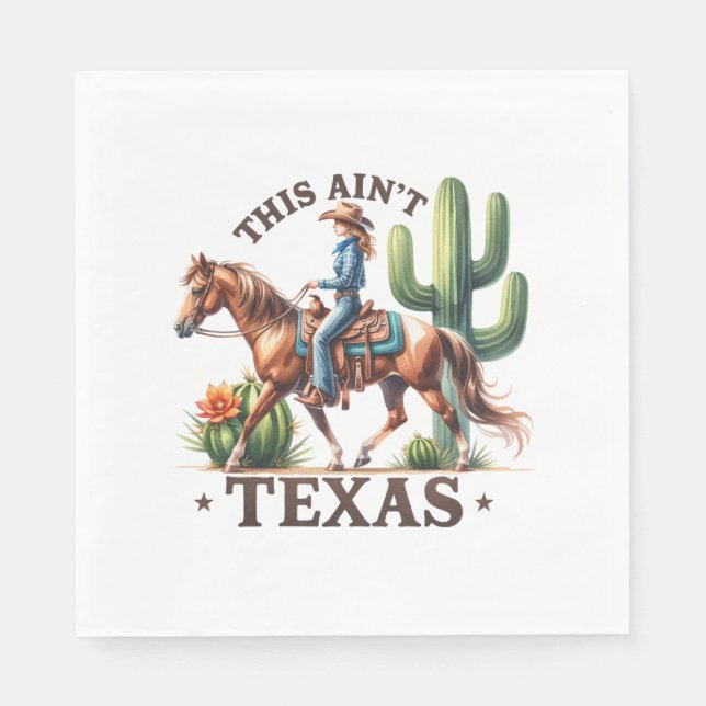 Das ist kein Texas Cowgirl Horse Serviette (Vorderseite)