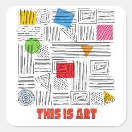 DAS IST KUNST QUADRATISCHER AUFKLEBER
