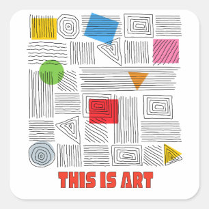 DAS IST KUNST QUADRATISCHER AUFKLEBER