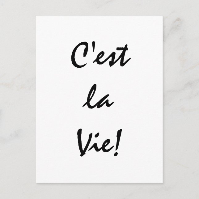 Das ist La Vie! Postkarte (Vorderseite)