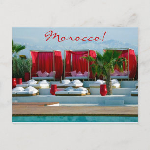 "Das ist Leben", Marokko Luxus-Pool Postkarte