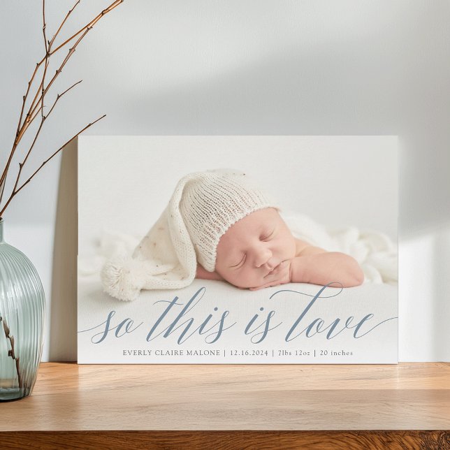 Das ist Liebe Foto Birth Ankündigung (Von Creator hochgeladen)