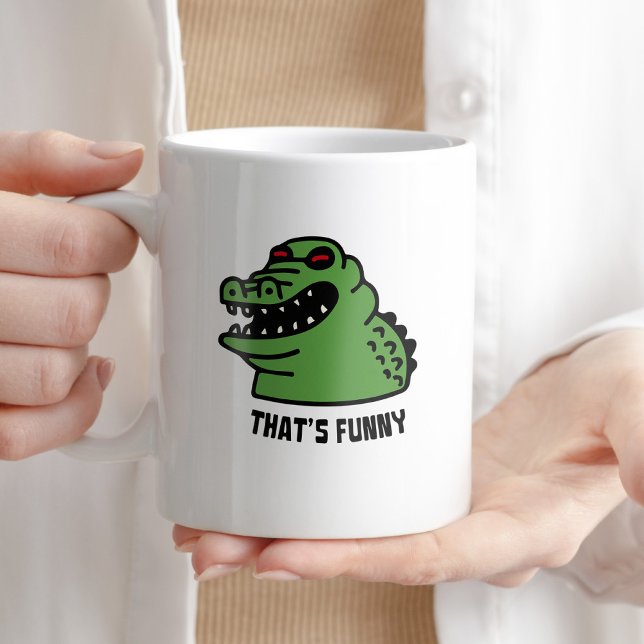 Das ist lustiger Kaffee-Spaß Krokodile-Typografie Kaffeetasse (Von Creator hochgeladen)