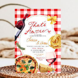 Das ist mehr italienische Pizza Weindusche Einladung