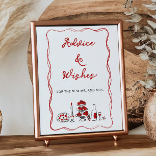 Das ist mehr Italienischer Roter Rat und Wünsche Poster