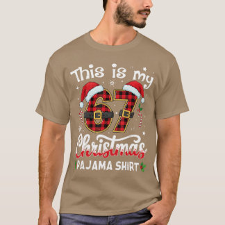 Das ist mein 67 Weihnachts-Pyjama 67 Meme Gen Alph T-Shirt
