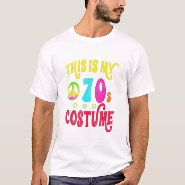 Das ist mein 70er Costume Shirt Groovy Peace Hallo (Vorderseite)