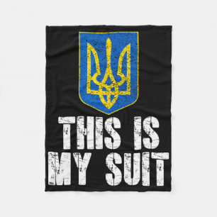 Das ist mein Anzug Unterstütze die Ukraine Dreizac Fleecedecke