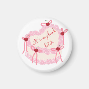 Das ist mein Bachelorette Coquette Cake Brautpar Magnet