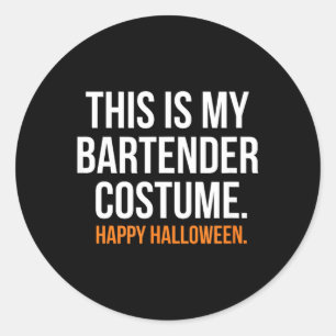 Das ist mein Barkeeper-Kostüm lustiger Halloween Runder Aufkleber
