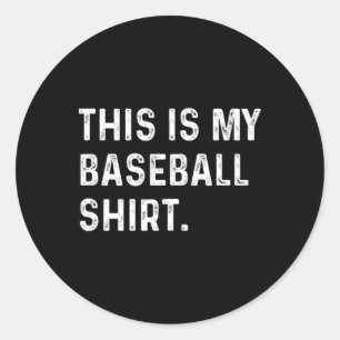 Das ist mein Baseball-Shirt - Pitcher Catcher Mama Runder Aufkleber