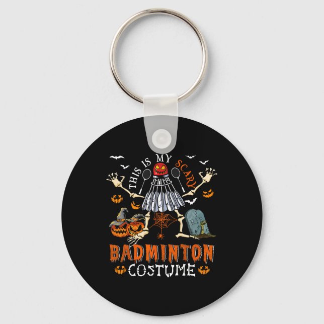 Das ist mein Beängstigendes Badminton-Kostüm Hallo Schlüsselanhänger (Vorderseite)