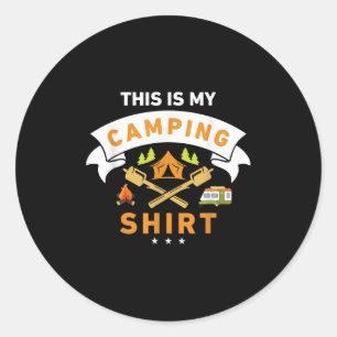 Das ist mein Camping Shirt Funny Camper Runder Aufkleber