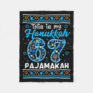 Das ist mein Chanukka 67 Pajamakah für jüdische Ch Fleecedecke