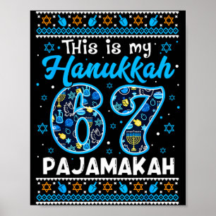 Das ist mein Chanukka 67 Pajamakah für jüdische Ch Poster