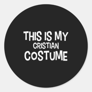 Das ist mein christliches Kostüm Halloween, einfac Runder Aufkleber