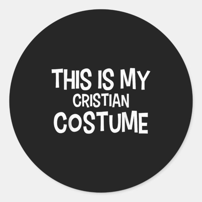 Das ist mein christliches Kostüm Halloween, einfac Runder Aufkleber (Vorderseite)