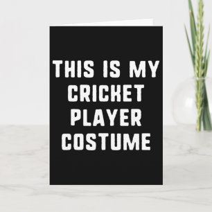 Das ist mein Cricket-Spieler-Kostüm Halloween Einf Karte
