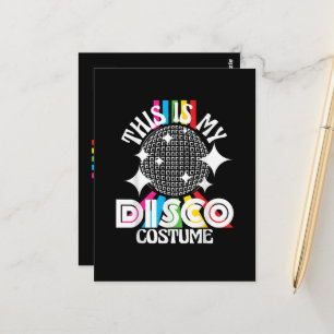 Das ist mein Disco-Kostüm - 1970er funkige Party Postkarte