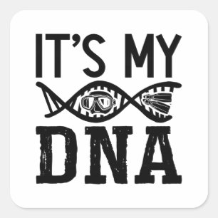 Das ist mein DNA Spearfish Freediver Freediving Quadratischer Aufkleber