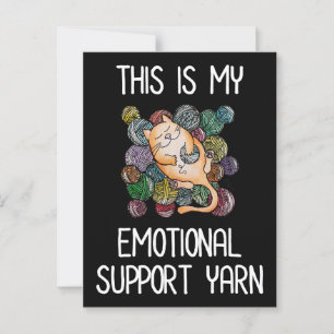 Das ist mein emotionales Unterstützungsgarn Postkarte