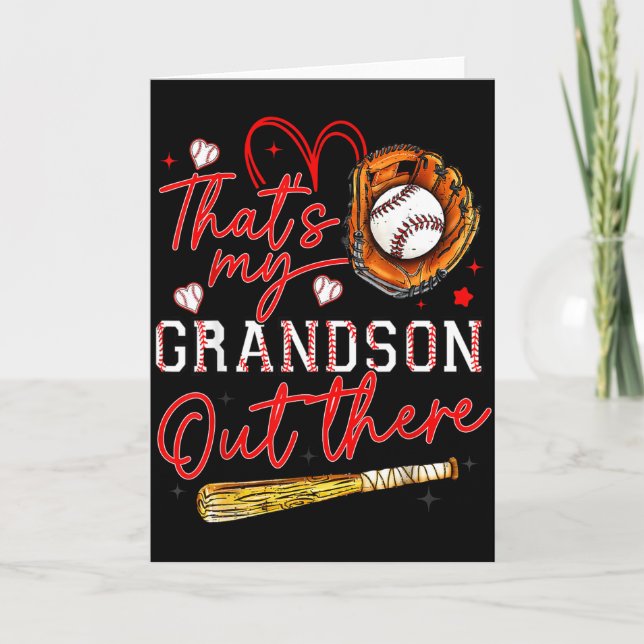 Das ist mein Enkel da Baseball Oma Mutter Karte (Vorderseite)
