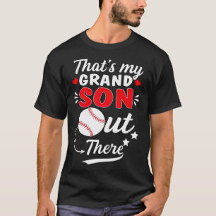Das ist mein Enkel da draußen Baseball für Kinder T-Shirt