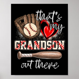 Das ist mein Enkel da draußen, der Frauen Baseball Poster