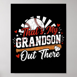 Das ist mein Enkel da draußen Frauen Baseball Oma Poster