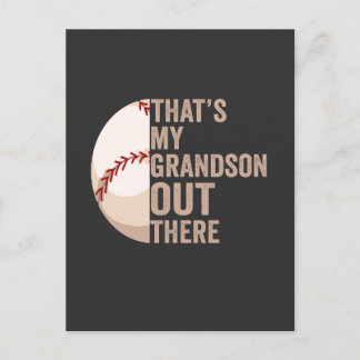 Das ist mein Enkel da draußen Funny Baseball Lover Einladungspostkarte