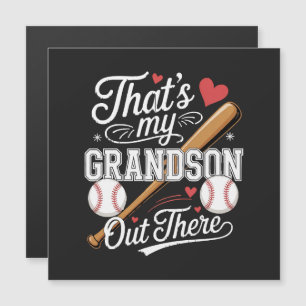 Das ist mein Enkel dort Baseball Magnetkarte