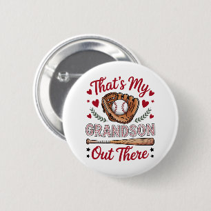 Das ist mein Enkel dort Baseball-Oma Button