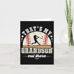Das ist mein Enkel dort Baseball-Oma groß Karte