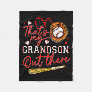 Das ist mein Enkel dort Baseball Oma Mutter Fleecedecke