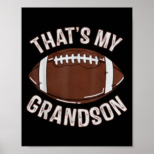 Das ist mein Enkel Fußball Oma Opa Familie Poster