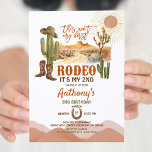 Das ist mein erster Rodeo 2. Geburtstag Party Cowb Einladung<br><div class="desc">Diese auf meine erste Rodeo Geburtstagsparty Cowboy Geburtstagseinladung,  Boy Texas Kaktus Wild West Cowboy 2. Geburtstag Rodeo Party</div>