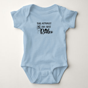 Das ist mein erstes Rodeo Black Blue Baby Strampler