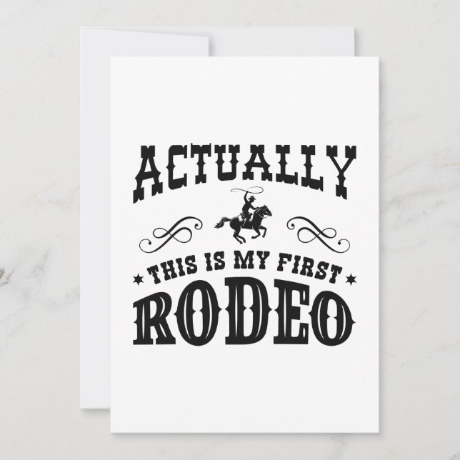 Das ist mein erstes Rodeo Dankeskarte (Vorderseite)