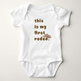 Das ist mein erstes rodeo in braun baby strampler