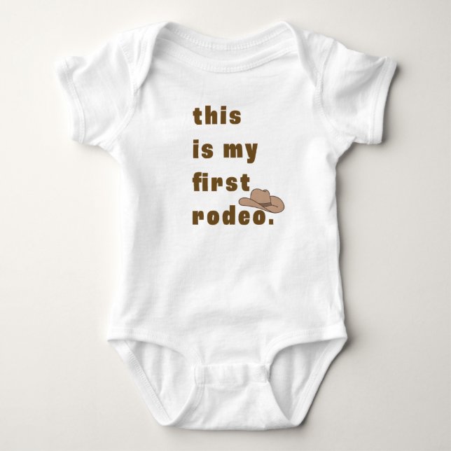 Das ist mein erstes rodeo in braun baby strampler (Vorderseite)