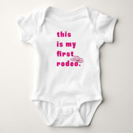 Das ist mein erstes Rodeo in Rosa Baby Strampler